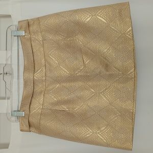 J.Crew Collection Sz 8 Gold Metallic Mini Skirt